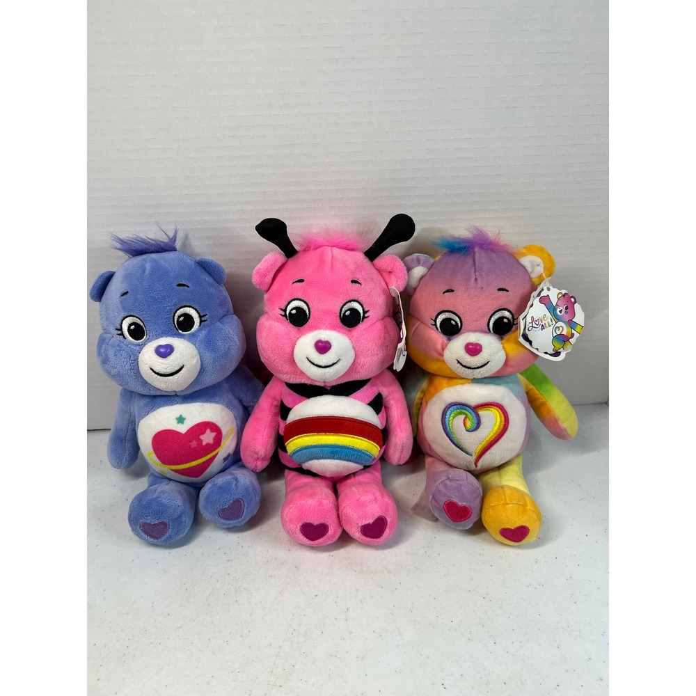 Care Bears Plush Bundle Togetherness Cheer Ladybug Daydream Bear 9 inch Set of 3